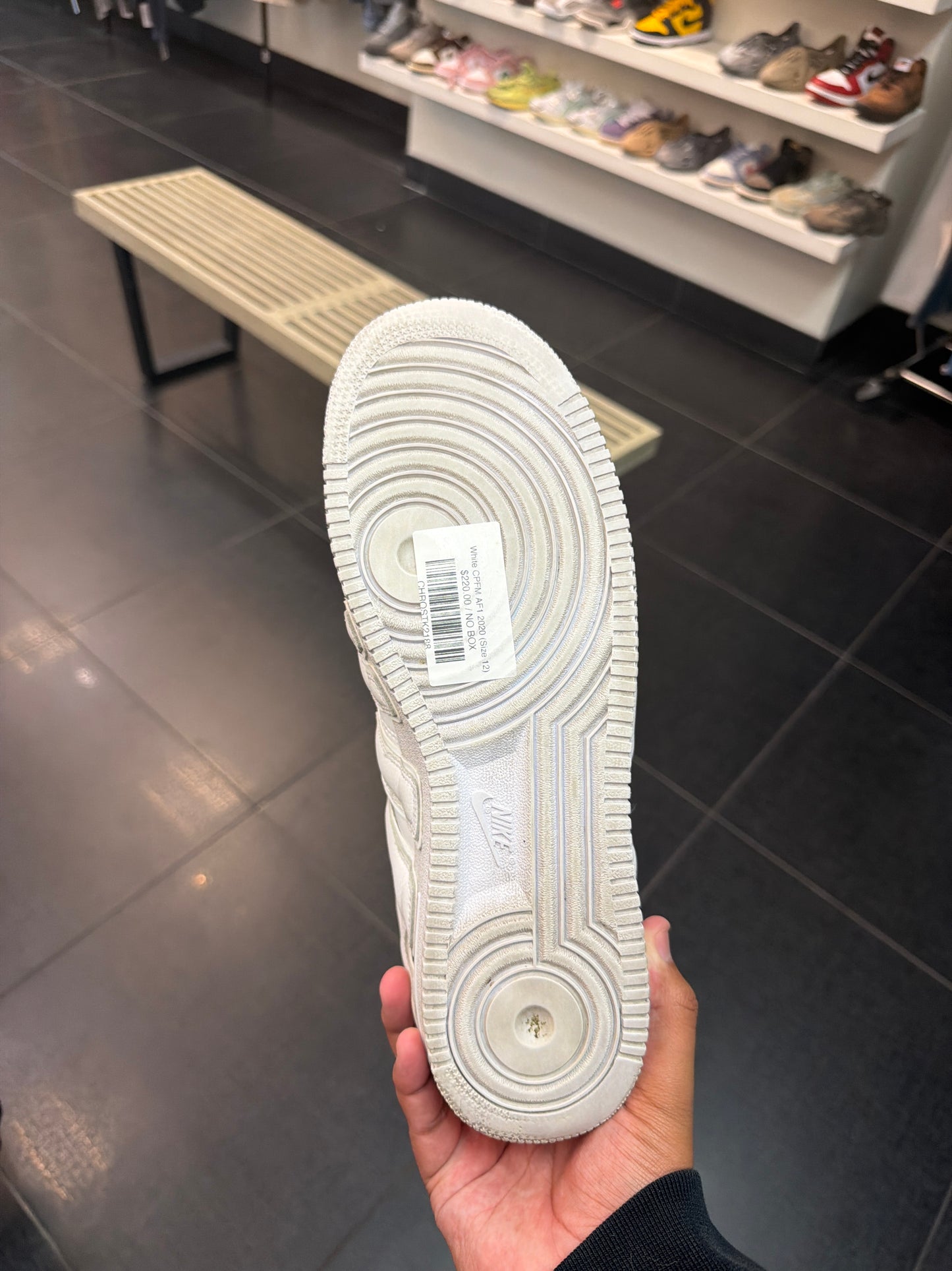 White CPFM AF1 2020 (Size 12)