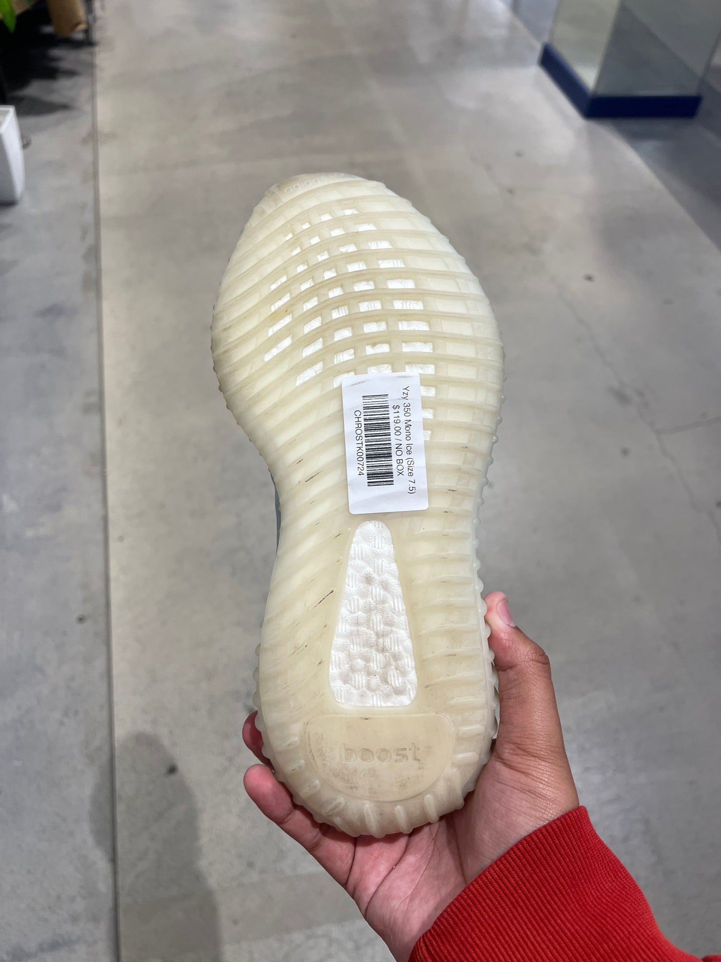 Yzy 350 Mono Ice (Size 7.5)