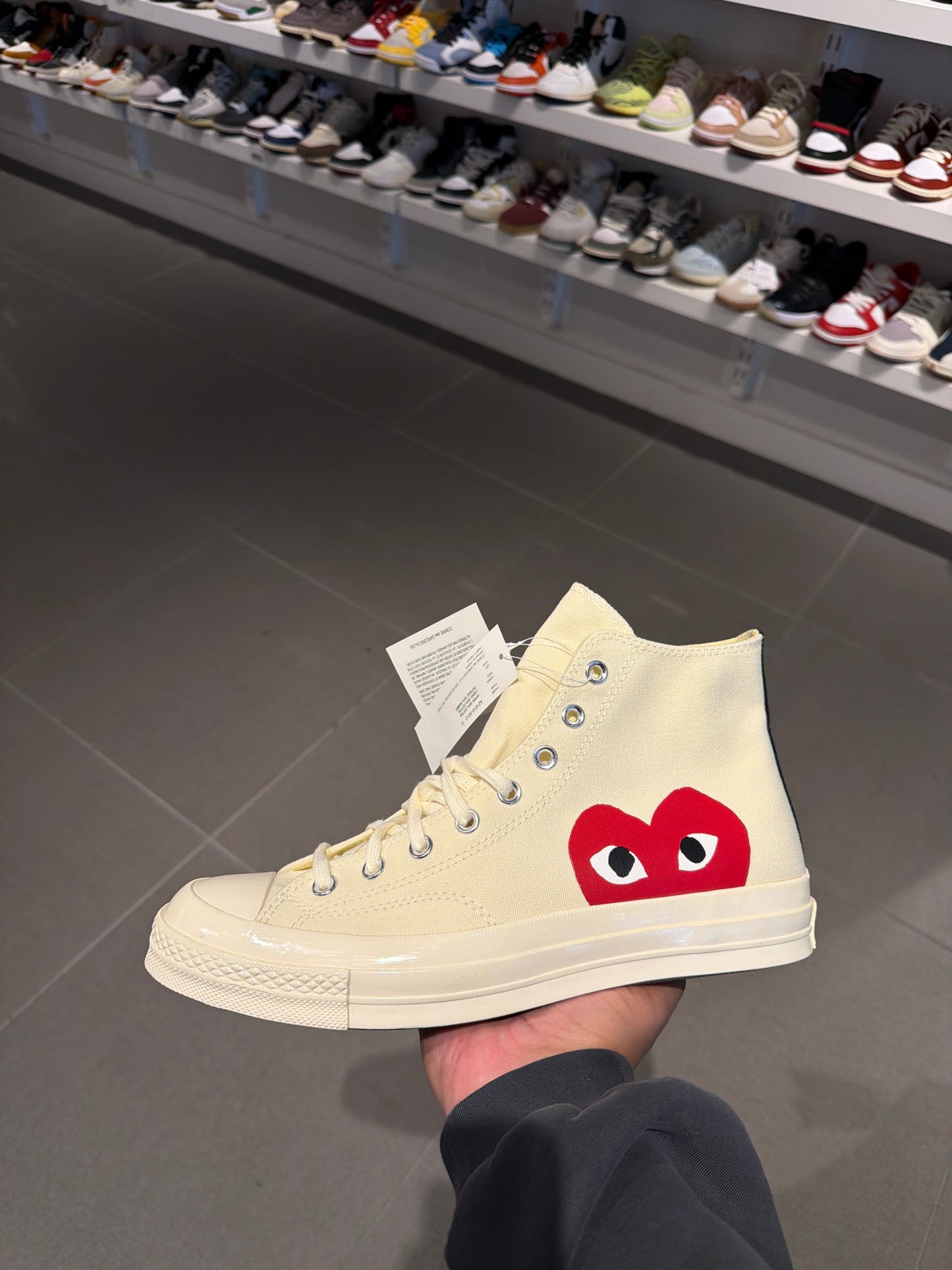 CDG Converse White (Size 11)