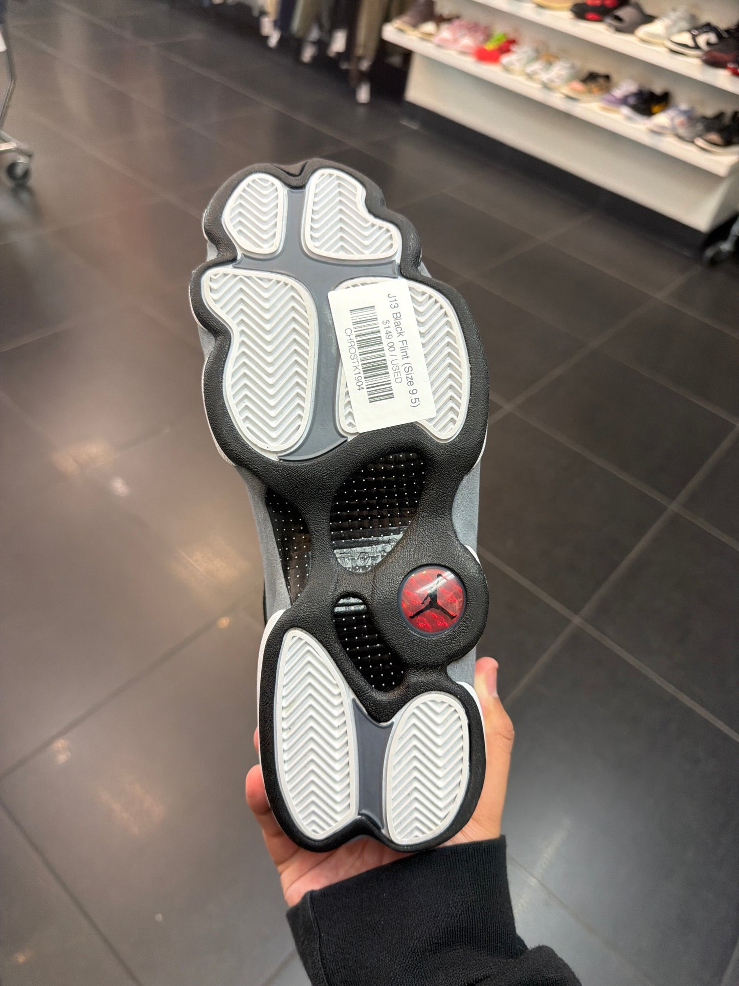 J13 Black Flint (Size 9.5)