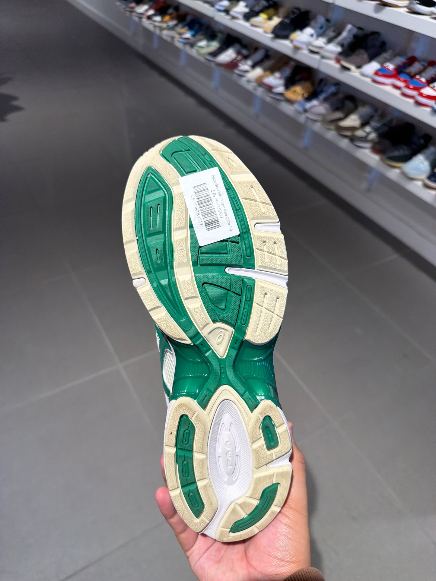 Asics Gel-1130 Cream Kale (Size 13)