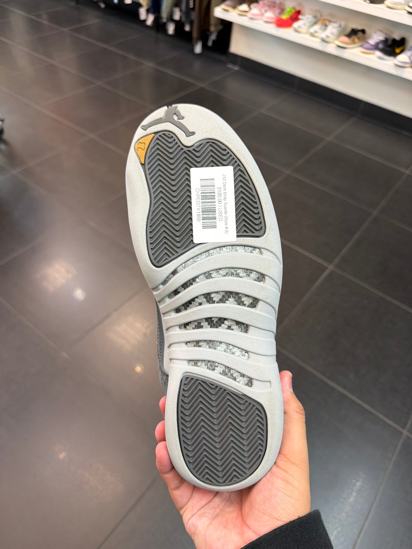 J12 Dark Grey Suede (Size 9.5)