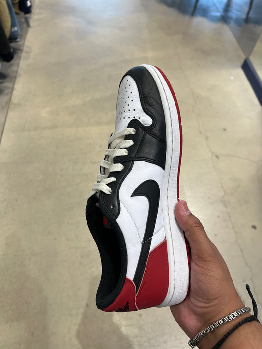 J1 Low Black Toe (Size 9.5)