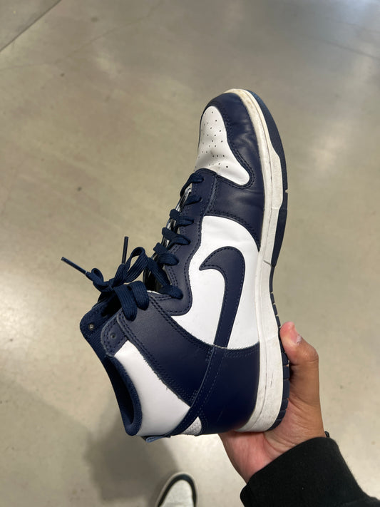 Navy Dunk High (Size 9)