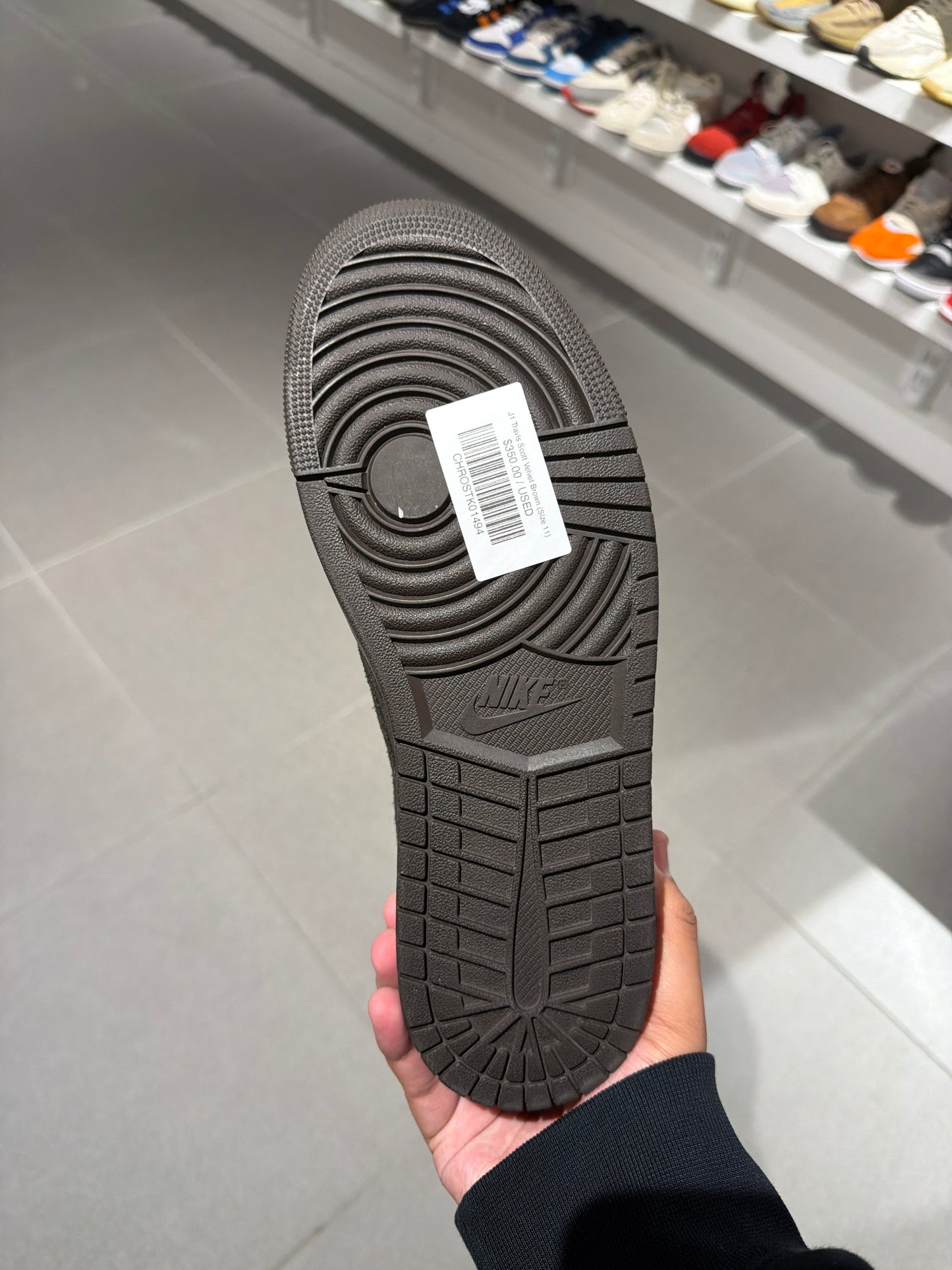 J1 Travis Scott Velvet Brown (Size 11)