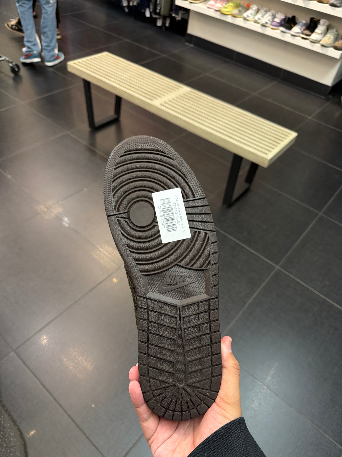 J1 Travis Scott Velvet Brown (Size 12)