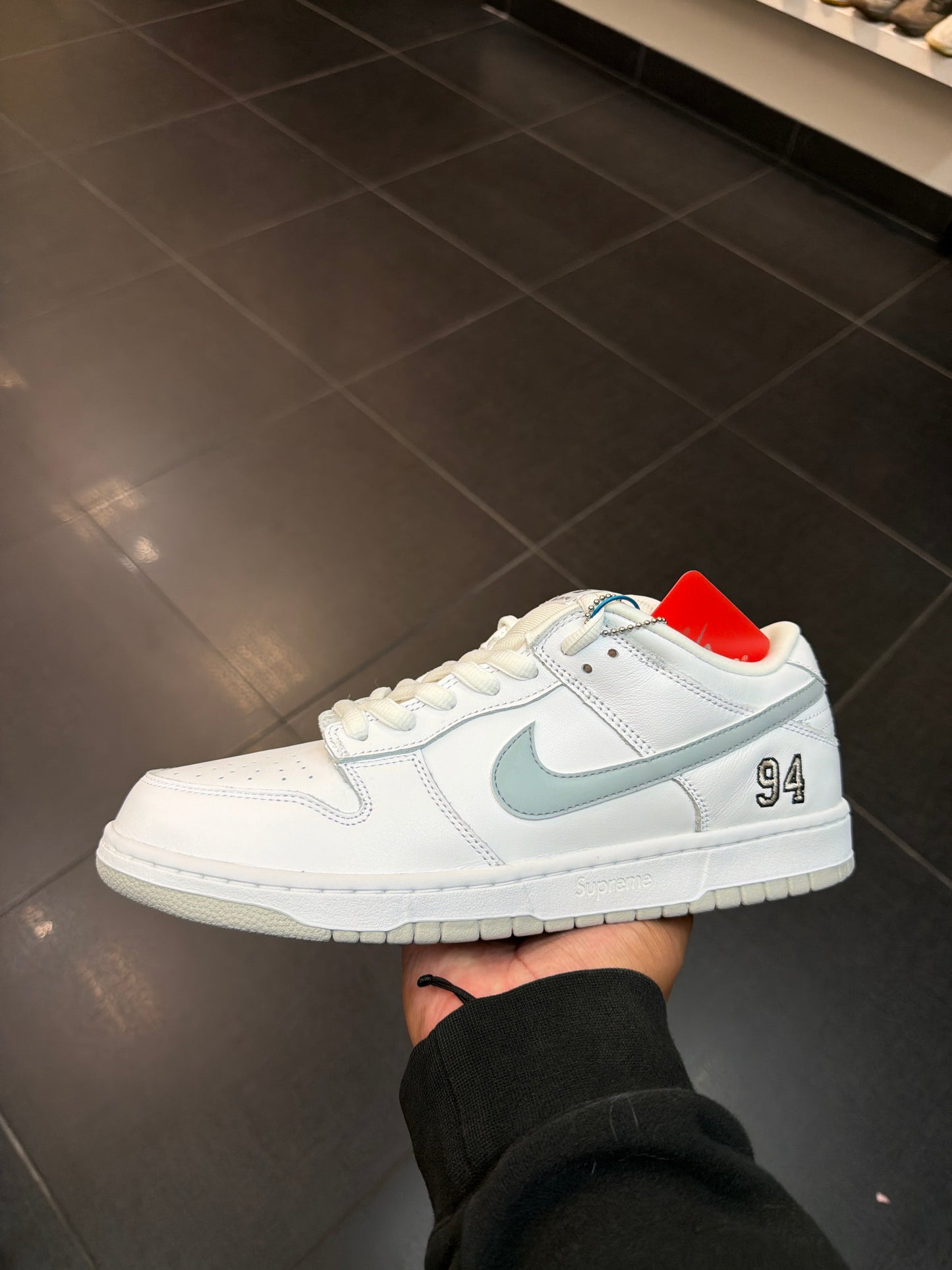 White Supreme SB 94 Dunk (Size 11)