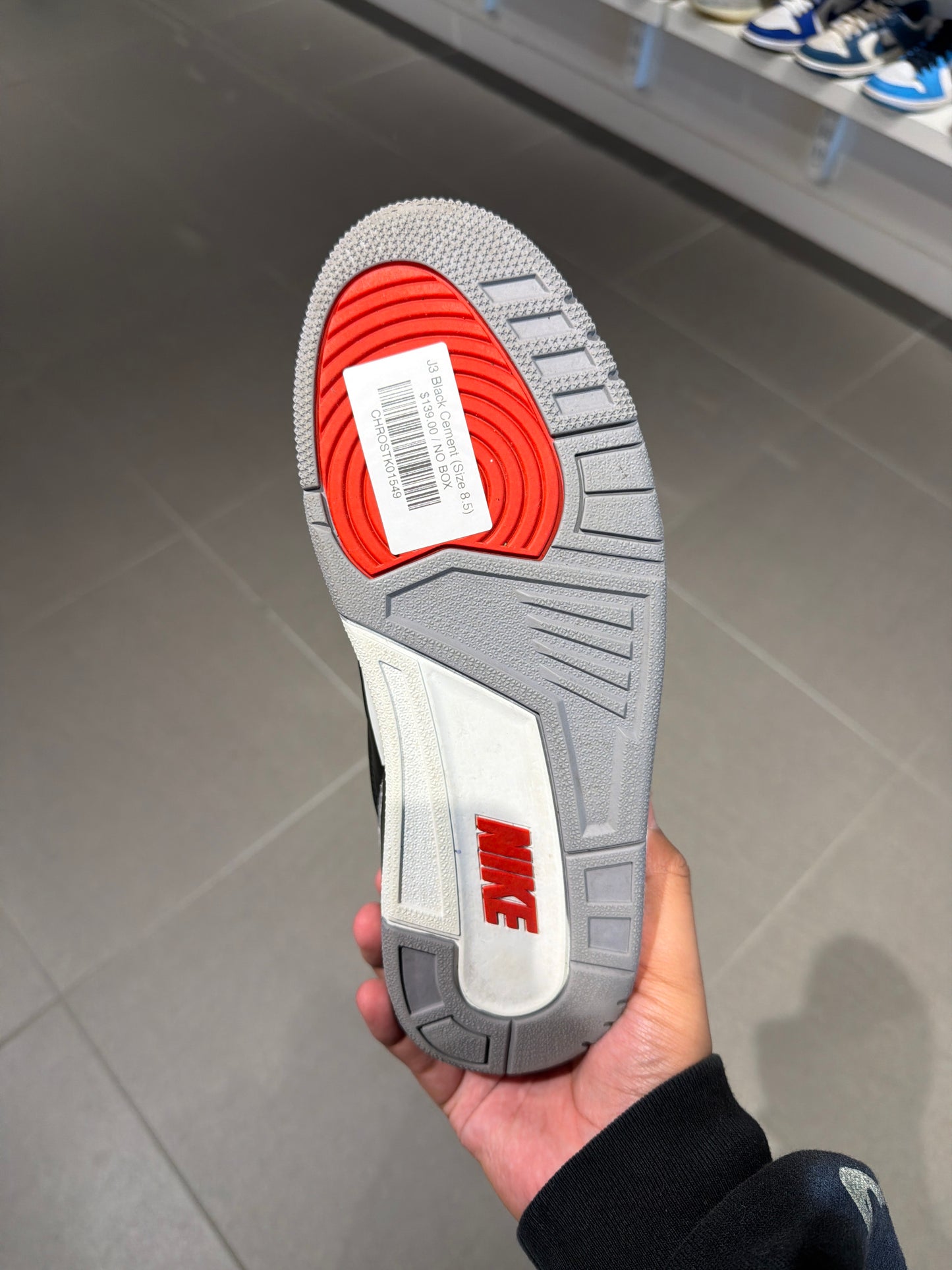 J3 Black Cement (Size 8.5)