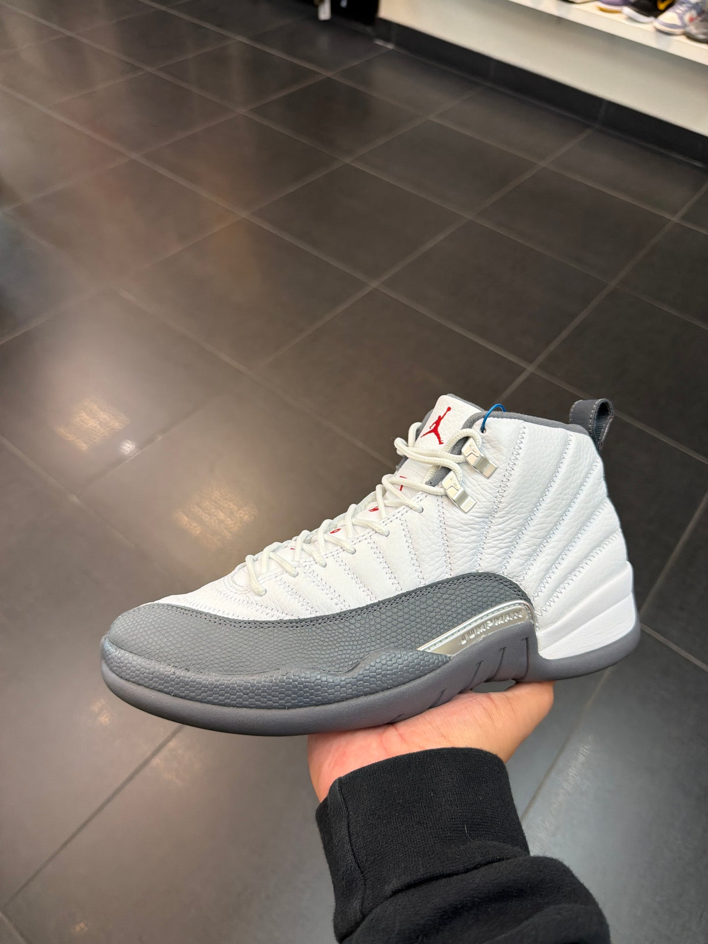 J12 White Dark Grey (Size 9.5)