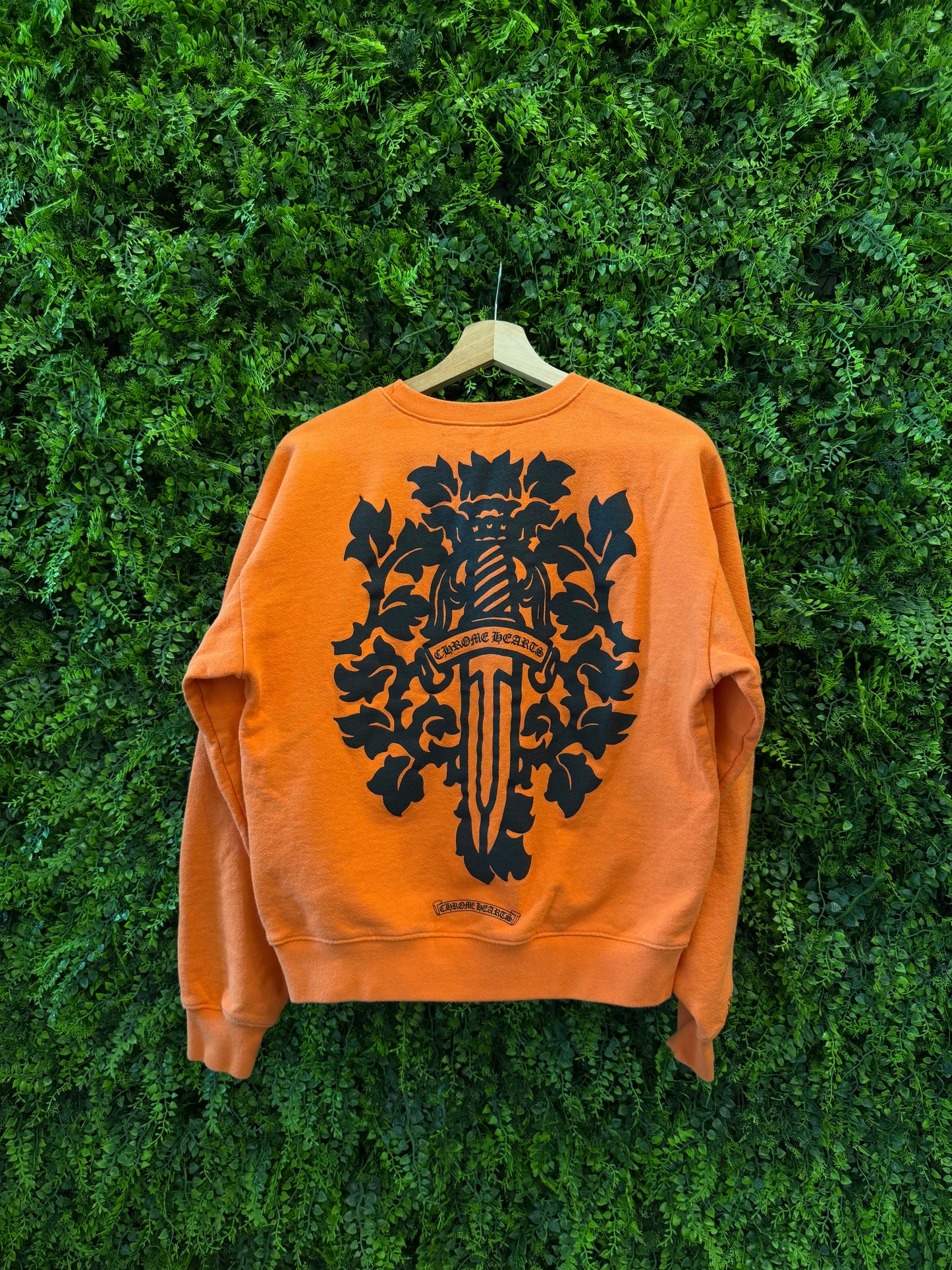 Orange Chrome Hearts Vine Crewneck (Size S)