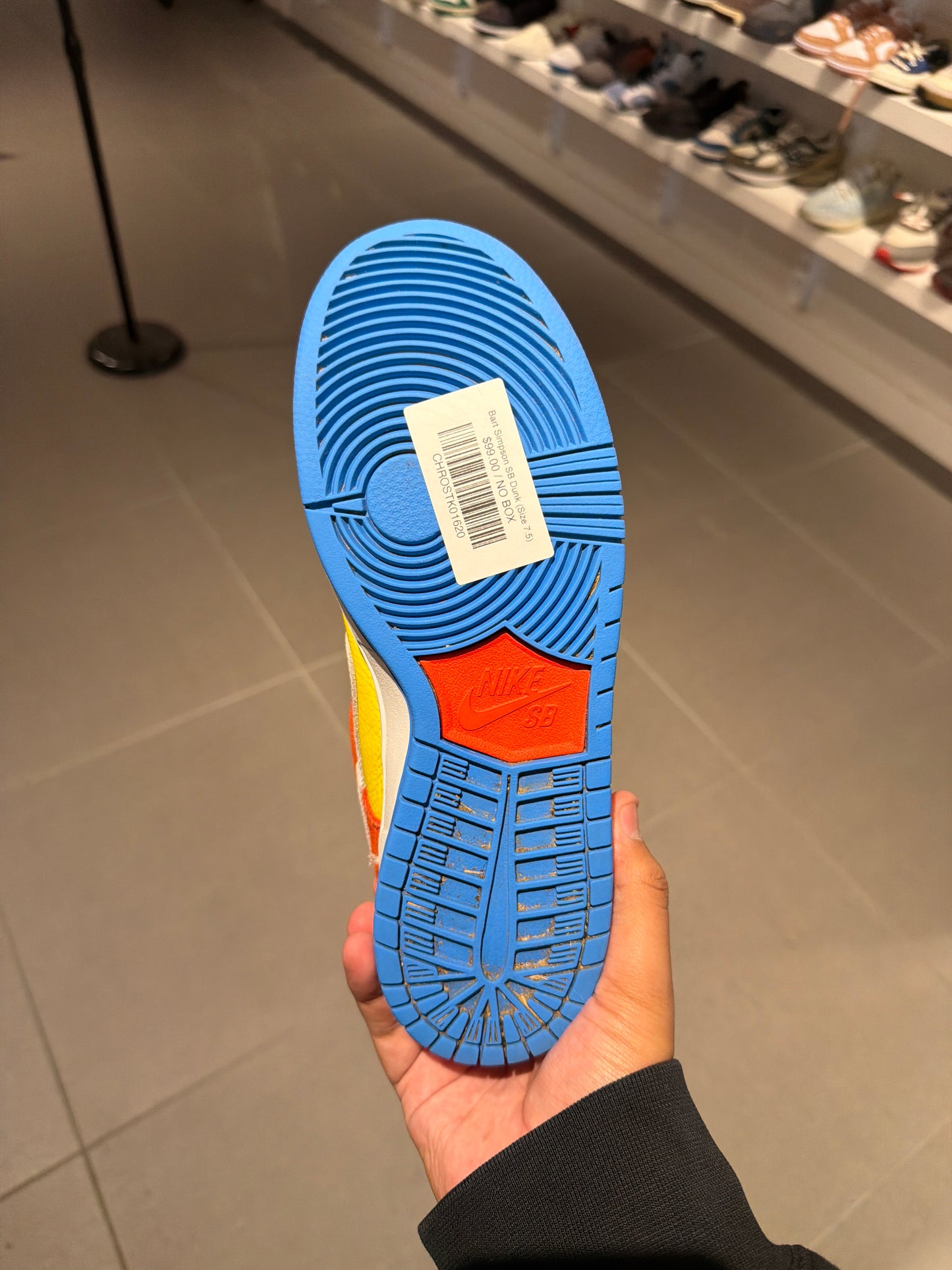 Bart Simpson SB Dunk (Size 7.5)