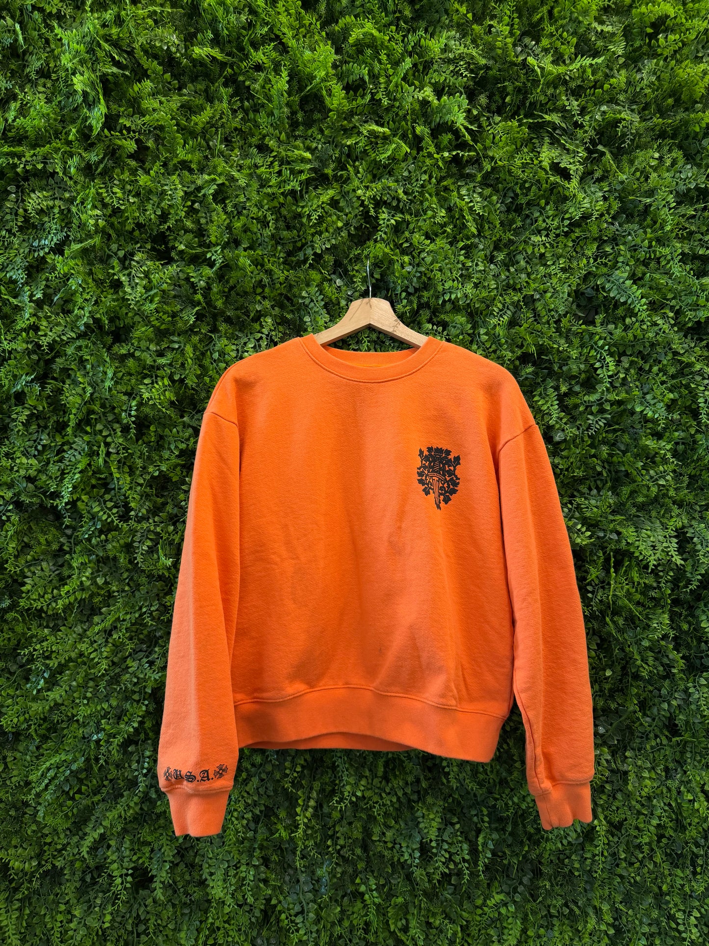 Orange Chrome Hearts Vine Crewneck (Size S)