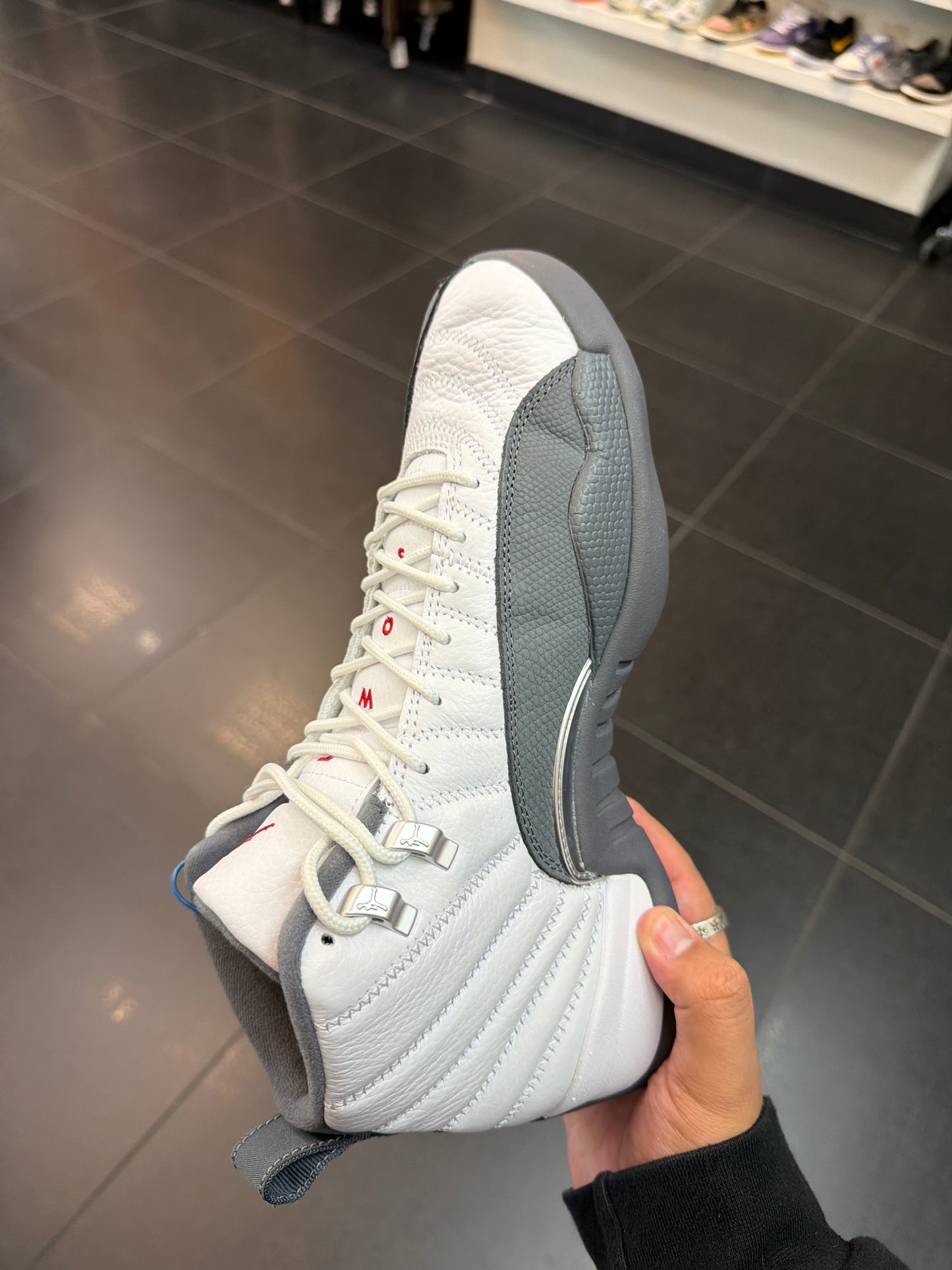 J12 White Dark Grey (Size 9.5)