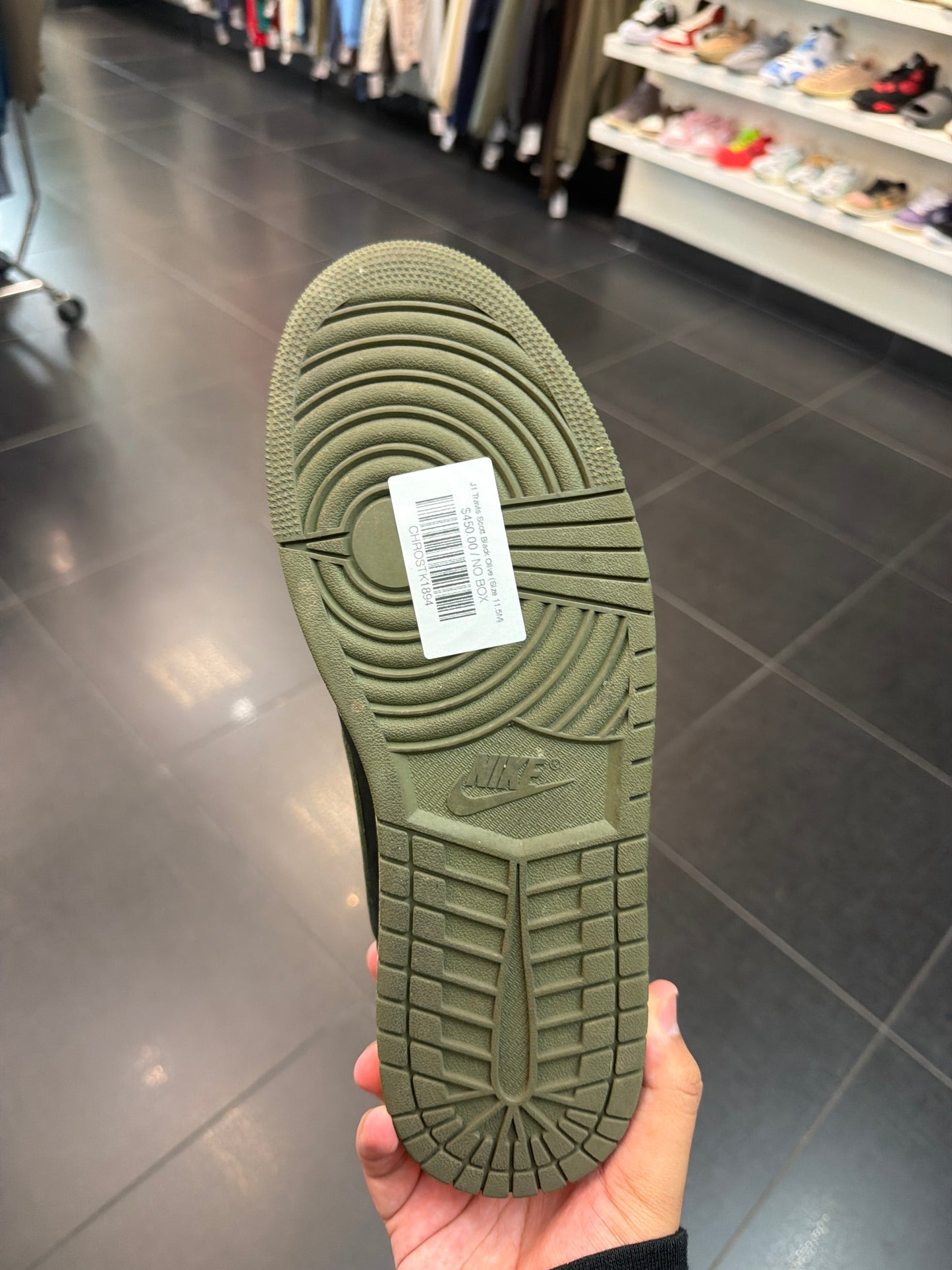 J1 Travis Scott Black Olive (Size 11.5M)