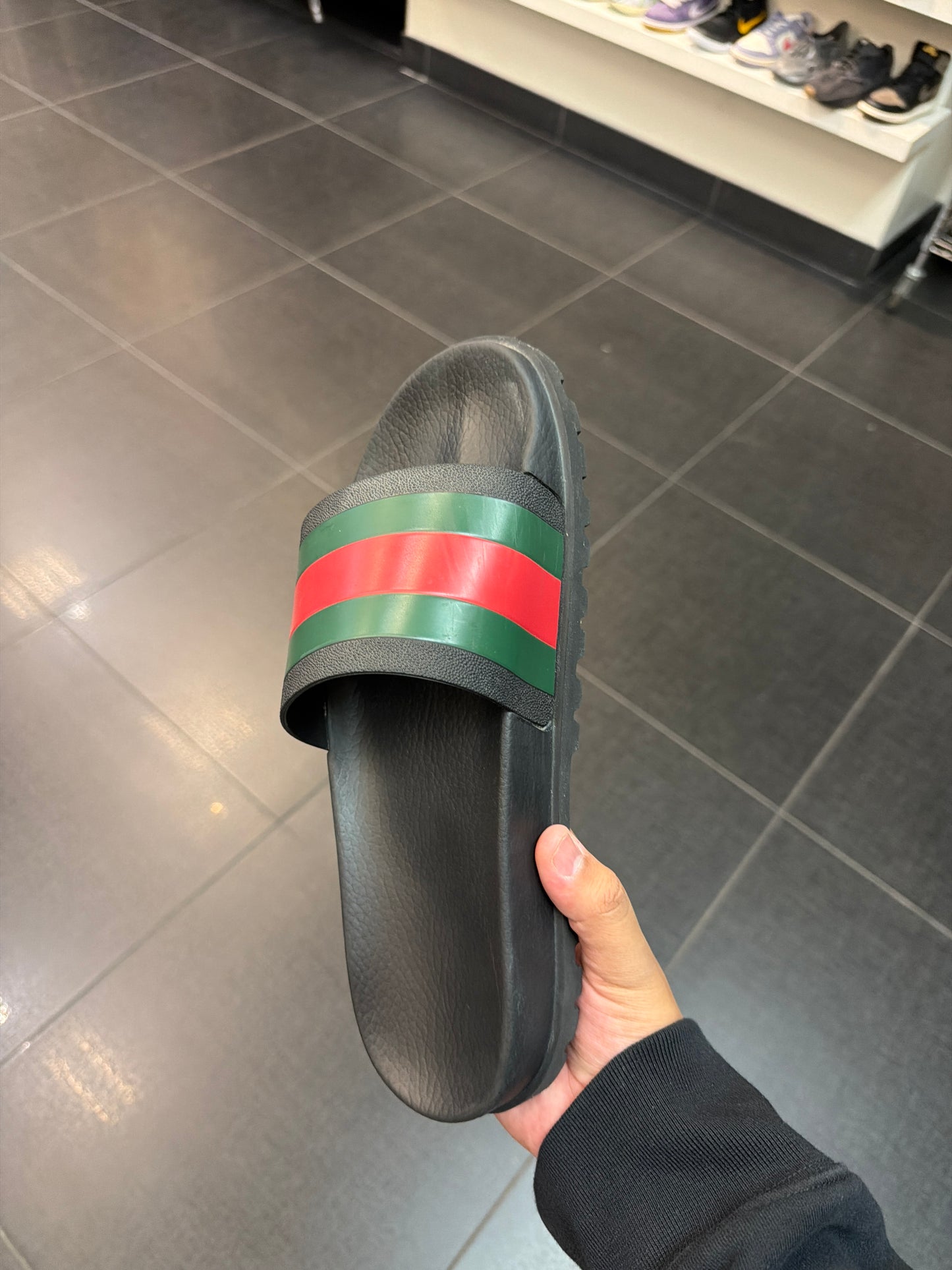 Gucci Web Slide Black (Size 10)