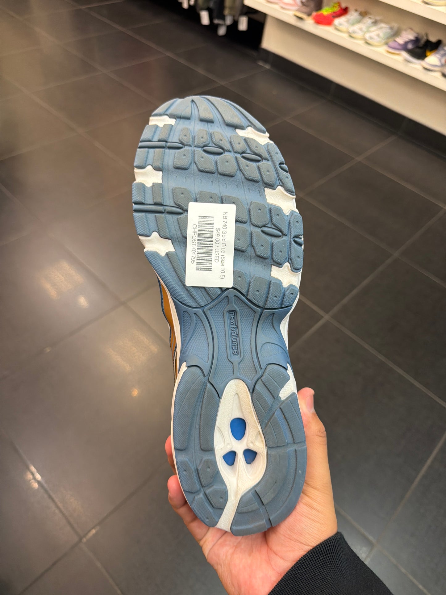 NB 740 Gold Blue (Size 10.5)