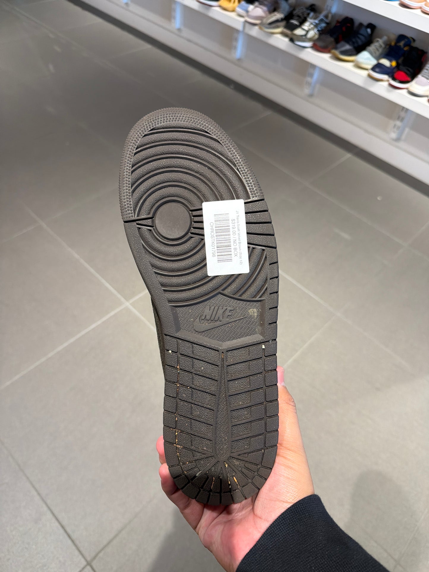 J1 Travis Scott Velvet Brown (Size 12)