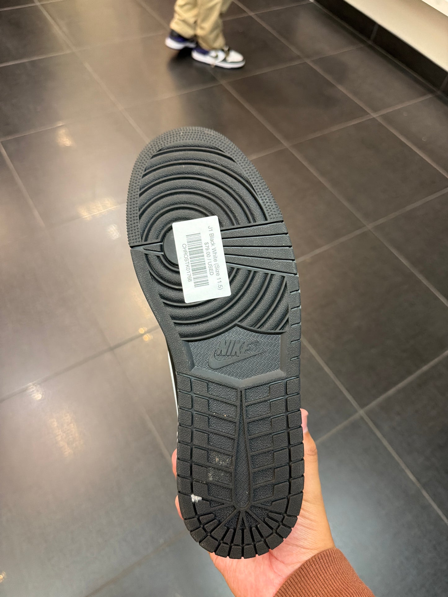 J1 Black White (Size 11.5)