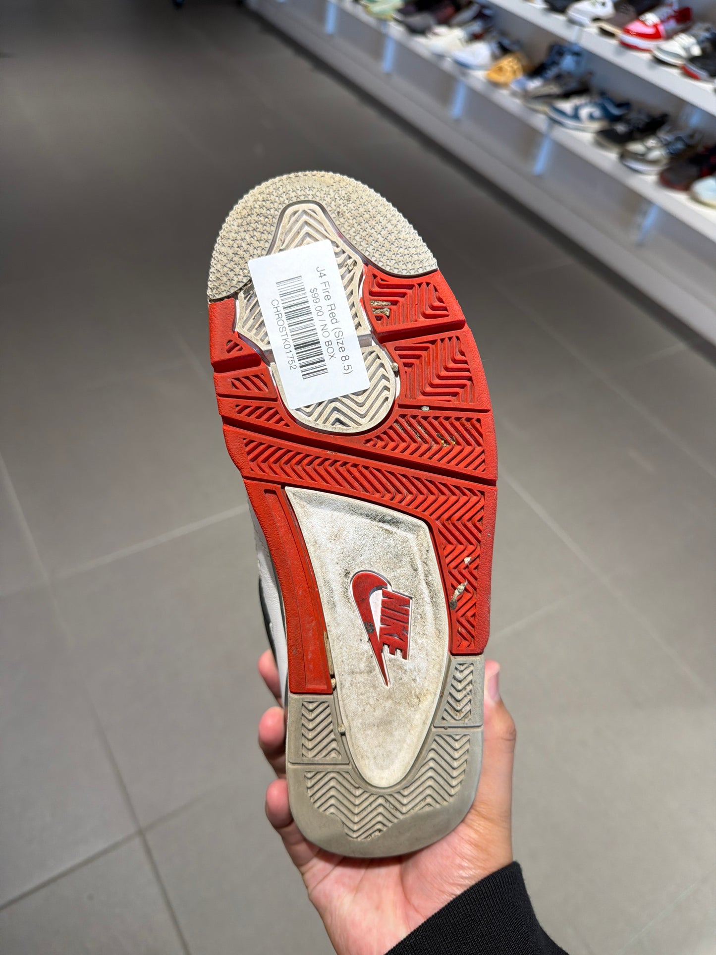 J4 Fire Red (Size 8.5)