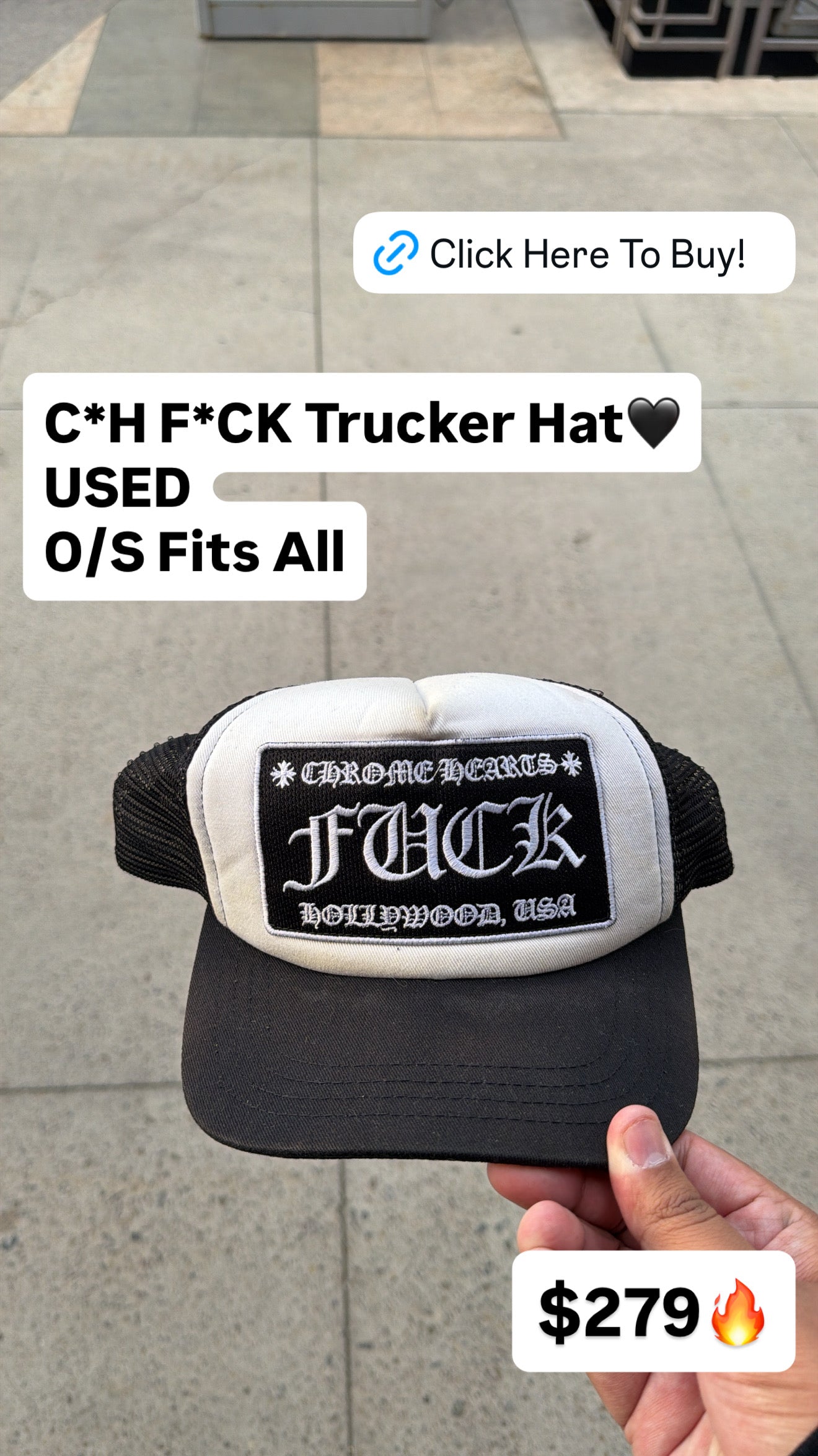Chrome Hearts F*CK Trucker Hat